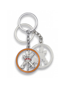 Silver keychain with the arms of the Spanish Legion