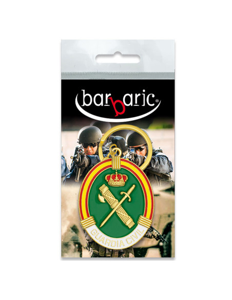 Golden keychain with insignia and...