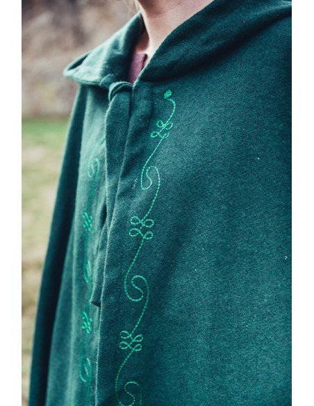 Medieval wool cape with hand...