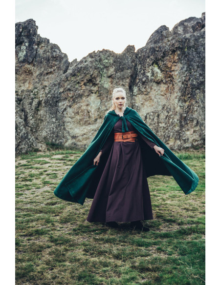 Medieval wool cape with hand...