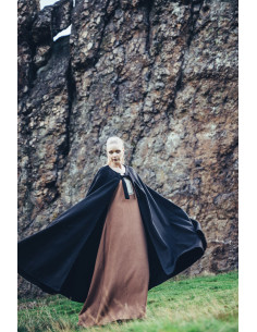 Medieval cape without hood Kuno model, black color 2