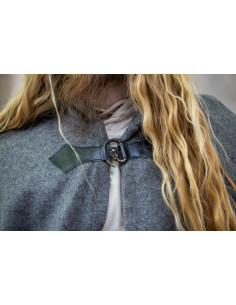 Medieval woolen cape Tjark model, gray color 2