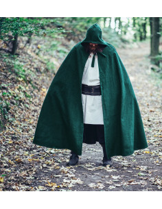 Raik model long medieval cape, green 160 cm.