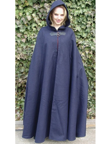 Long medieval cape with buckle...