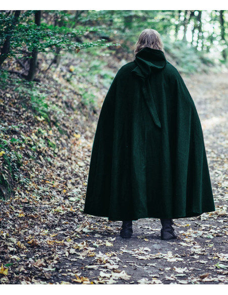 Long medieval cape with buckle...