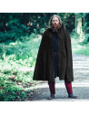 Medieval black cotton cape, Frantz model