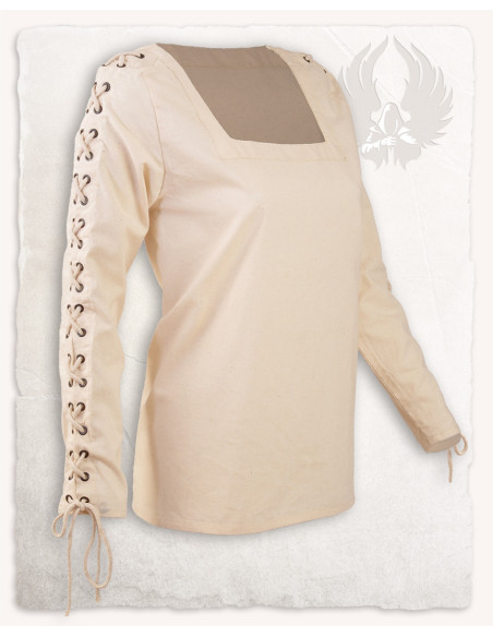 Abby cream medieval woman's blouse...