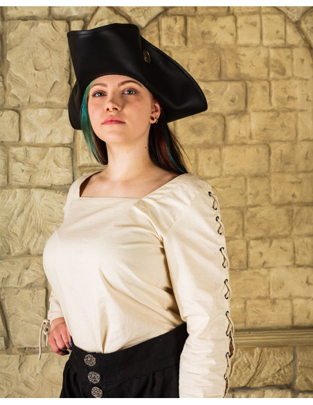 Abby cream medieval woman's blouse...