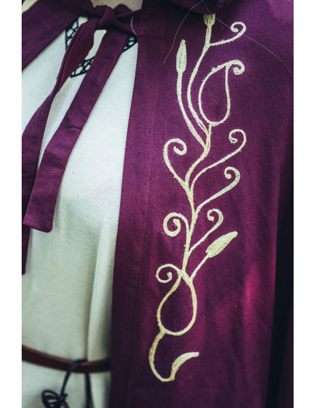 Medieval cape with embroidery Lyra...