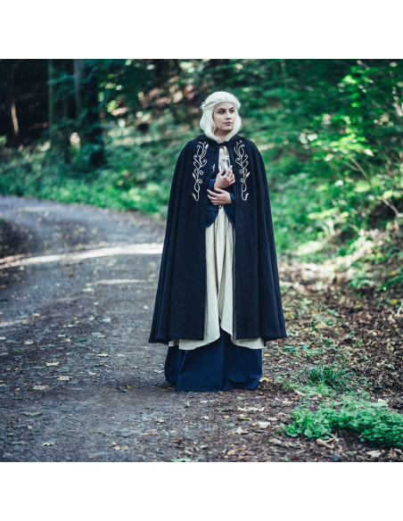 Medieval cape with embroidery Lyra...