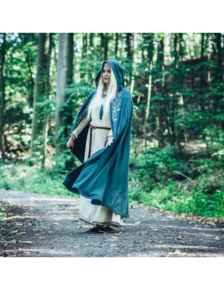 Medieval cape with embroidery Lyra...