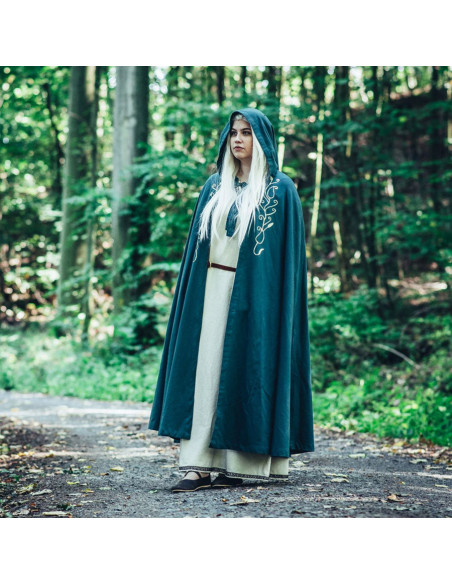 Medieval cape with embroidery Lyra...