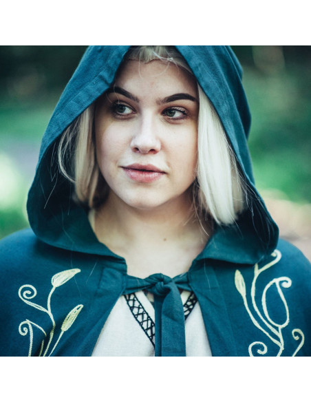 Medieval cape with embroidery Lyra...