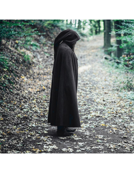 Long medieval cape with buckle...