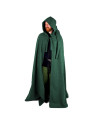 Long medieval cape Boil model, green 131 cm.