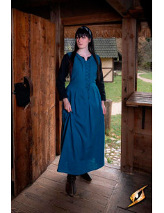 Medieval and Renaissance dress Adelina woman in Misty blue