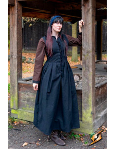 Medieval dress peasant woman Adelina in black