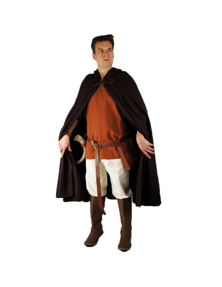 Short medieval cape with buckle...