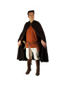 Short medieval cape with buckle closure, Ilmar model, brown 160 cm.