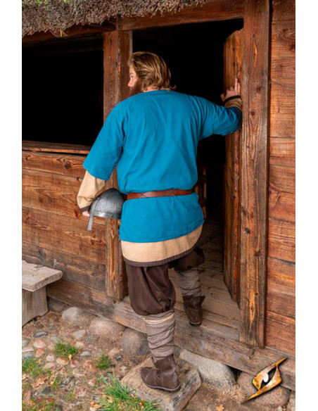 Medieval cotton shirt Jolner Misty blue