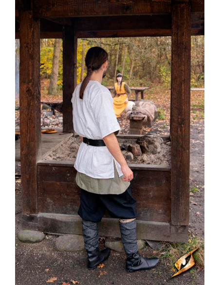 Jolner cotton medieval shirt ivory white