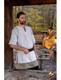 Jolner cotton medieval shirt ivory white