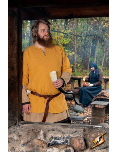 Mustard yellow Jolner cotton medieval shirt