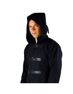 Gothic black wool coat, Ivanus model 2