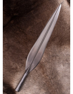 Long carved Viking spearhead, 64 cm. 2