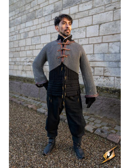 Steel-coloured chainmail sleeves,...