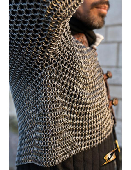 Steel-coloured chainmail sleeves,...