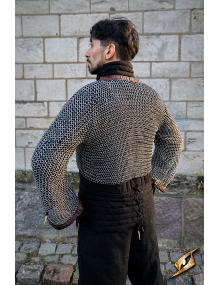 Steel-coloured chainmail sleeves,...