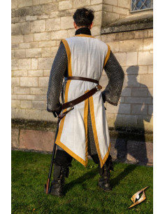 Medieval tabard Clement bicolor, ivory white - griffin... 2
