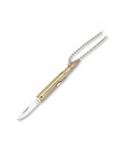 Keychain bullet pendant knife, blade 4.4 cm.