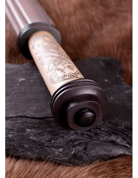 Long Viking seax with bone hilt, 10th...