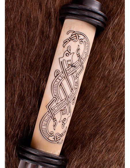 Long Viking seax with bone hilt, 10th...