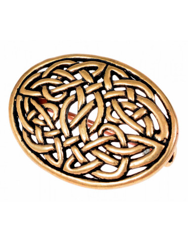 Celtic Brooch Openwork Knot Oval