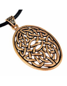 Celtic Openwork Knot Oval Pendant