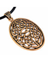 Celtic Openwork Knot Oval Pendant