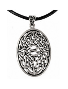 Celtic Openwork Knot Oval Pendant 2