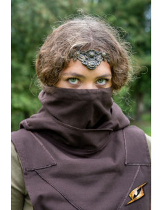 Medieval dress woman Rebel Adelina in dark brown 2