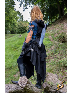 Medieval dress woman Rebel Adelina in black 2