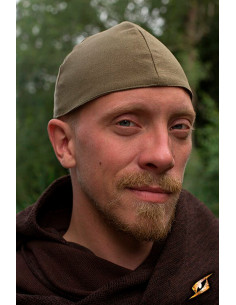 Baldur medieval cap in olive green