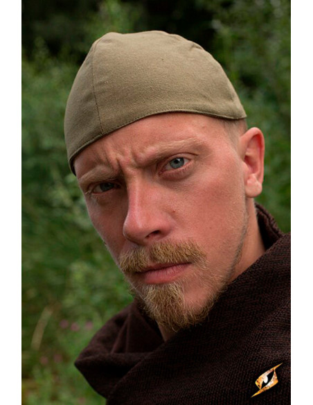 Baldur medieval cap in olive green