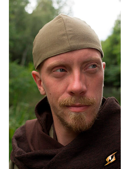 Baldur medieval cap in olive green