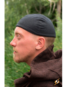 Baldur medieval cap in black color 2