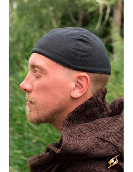 Baldur medieval cap in black color
