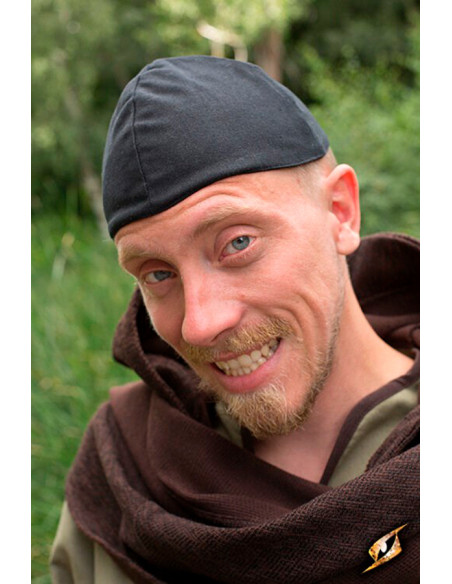 Baldur medieval cap in black color