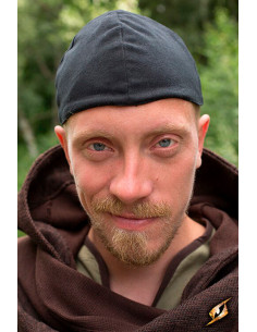 Baldur medieval cap in black color