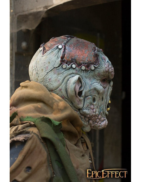 Mutant monster mask in dead gray skin